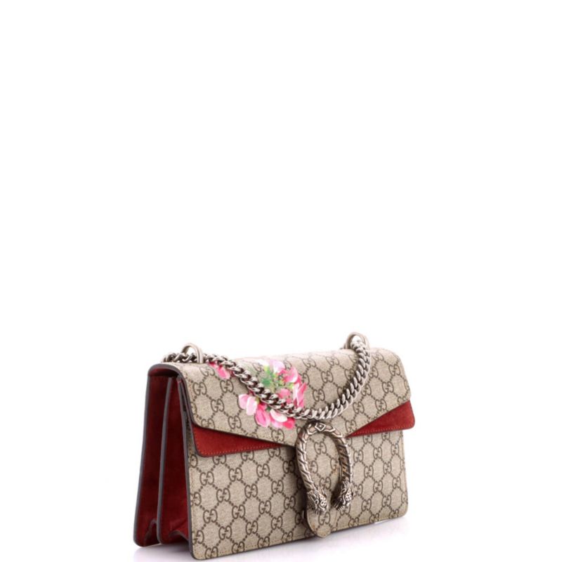 Small Dionysus Bag Blooms Print GG Coated Canvas