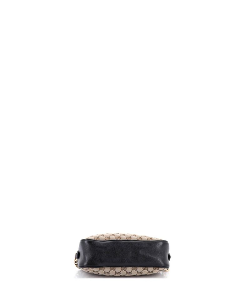 Small GG Marmont Shoulder Bag Diagonal Quilted GG Canvas with Leather