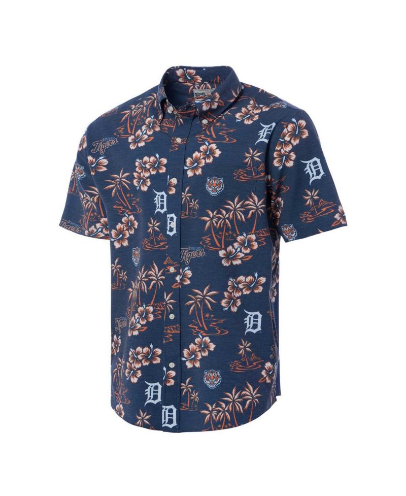 Men's Navy Detroit Tigers Kekai Button-Down Shirt