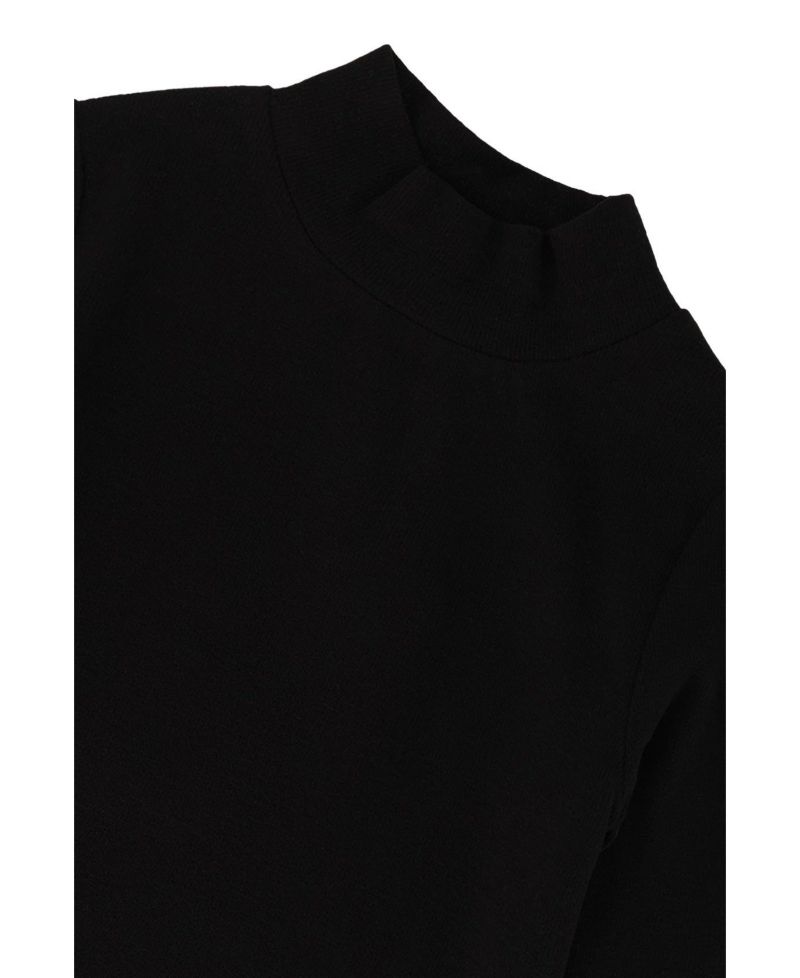 Big Girls 6-14 Brushed Rib Mock Neck Top