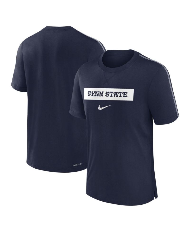 Men's Navy Penn State Nittany Lions 2024/25 Sideline Player Performance Tri-Blend T-Shirt