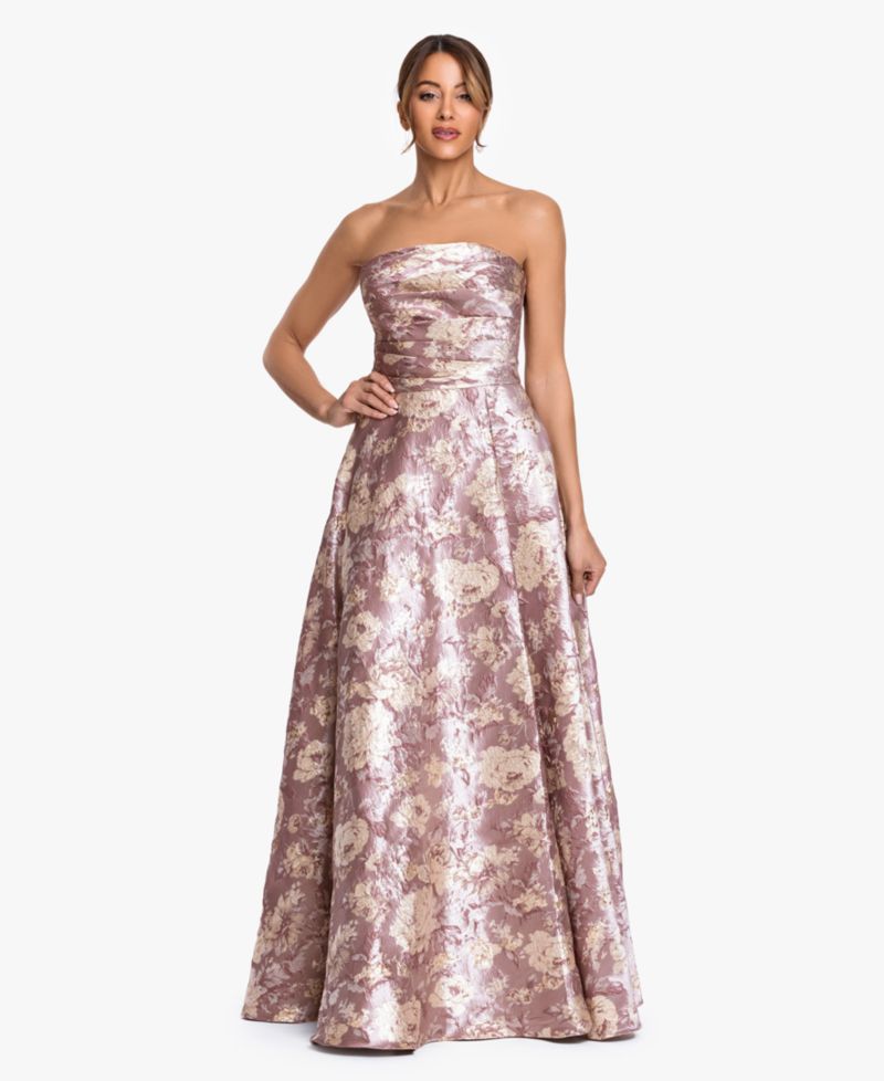 Women's Strapless Brocade Ball Gown