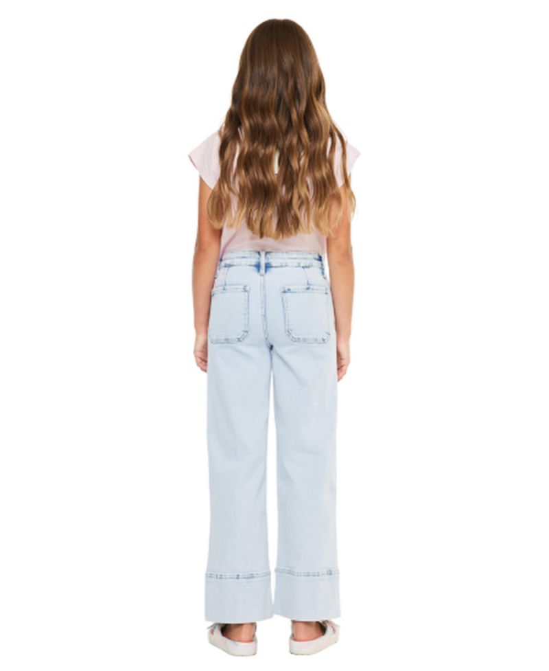 Big Girls USA Kassie High Rise Crop Wide Leg Jeans