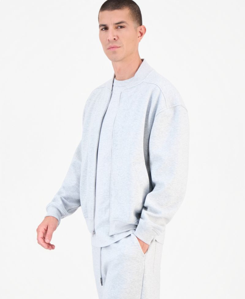 Men's Utility Relaxed Long-Sleeve Bomber Jacket