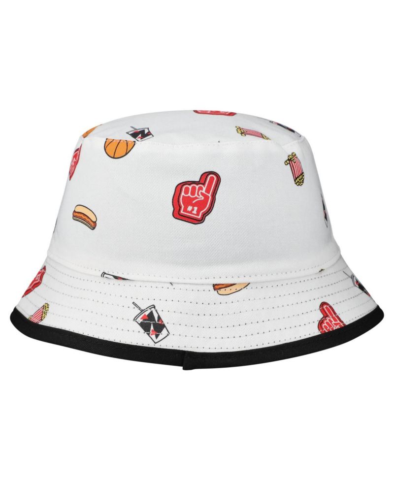 Men's White Chicago Bulls Team Cheer Reversible Bucket Hat