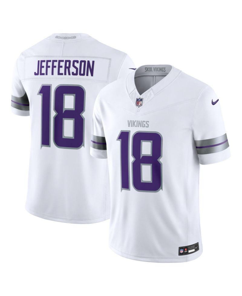 Men's Justin Jefferson White Minnesota Vikings Alternate Vapor F.U.S.E. Stitched Limited Jersey