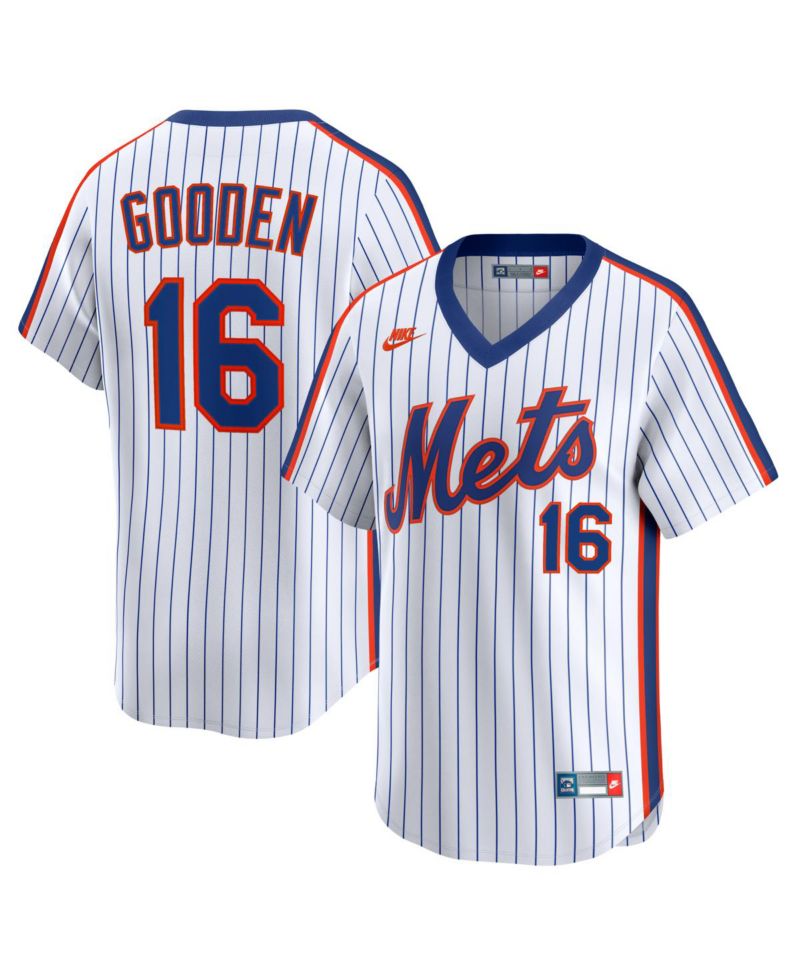 Men's Dwight Gooden White New York Mets Cooperstown Collection Limited Jersey
