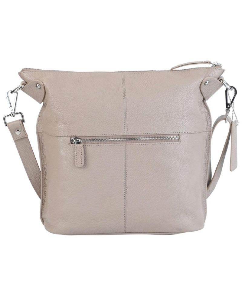 Pebbled Collection Susan Leather Crossbody Hobo Bag