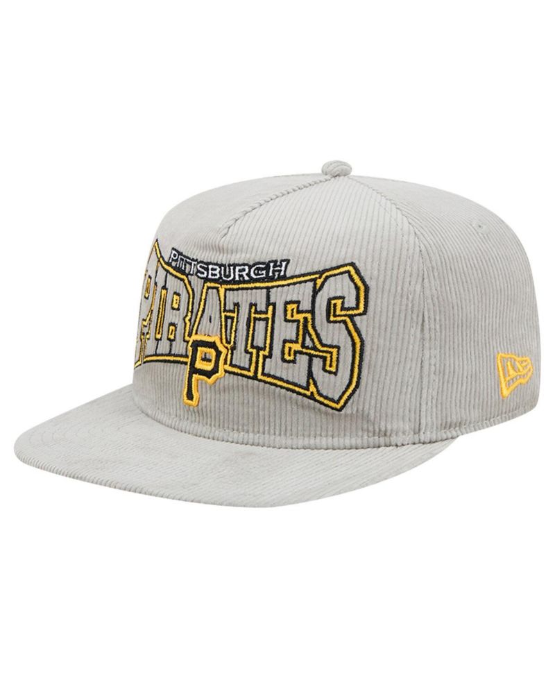 Men's Gray Pittsburgh Pirates Corduroy Golfer Snapback Hat