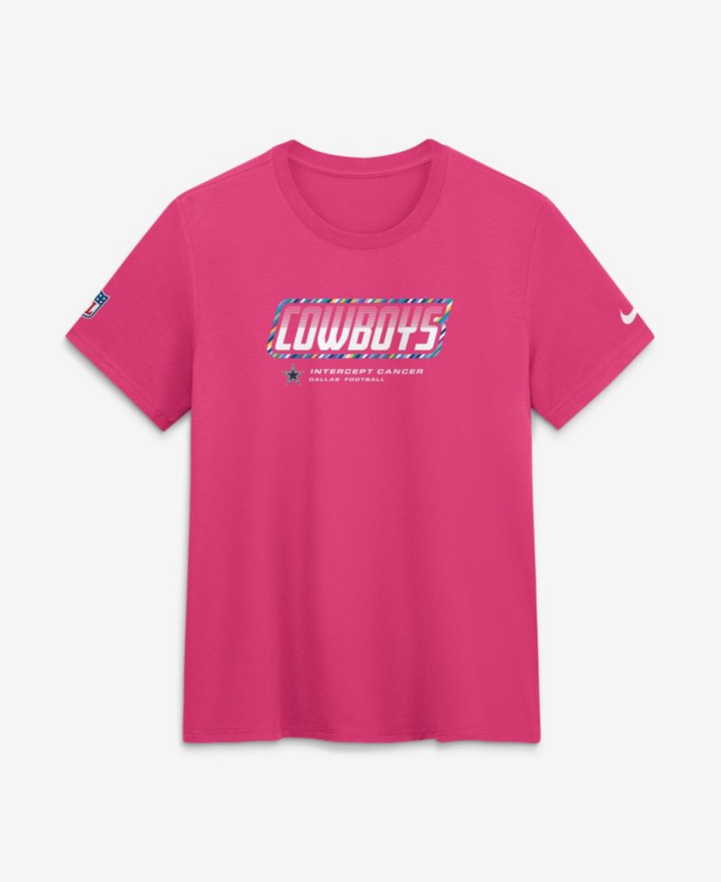 Women's Pink Dallas Cowboys 2026 NFL Crucial Catch Tri-Blend Dri-FIT T-Shirt