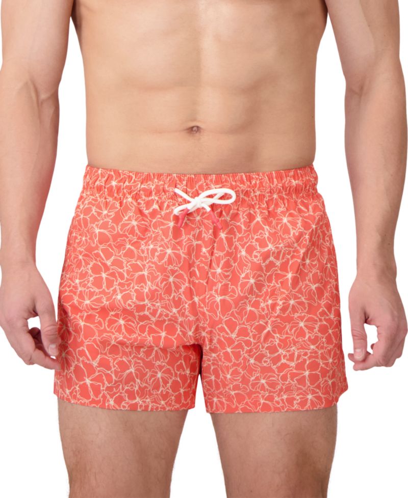 Sunset and Vines Men's Floral Woven Swim Trunks
