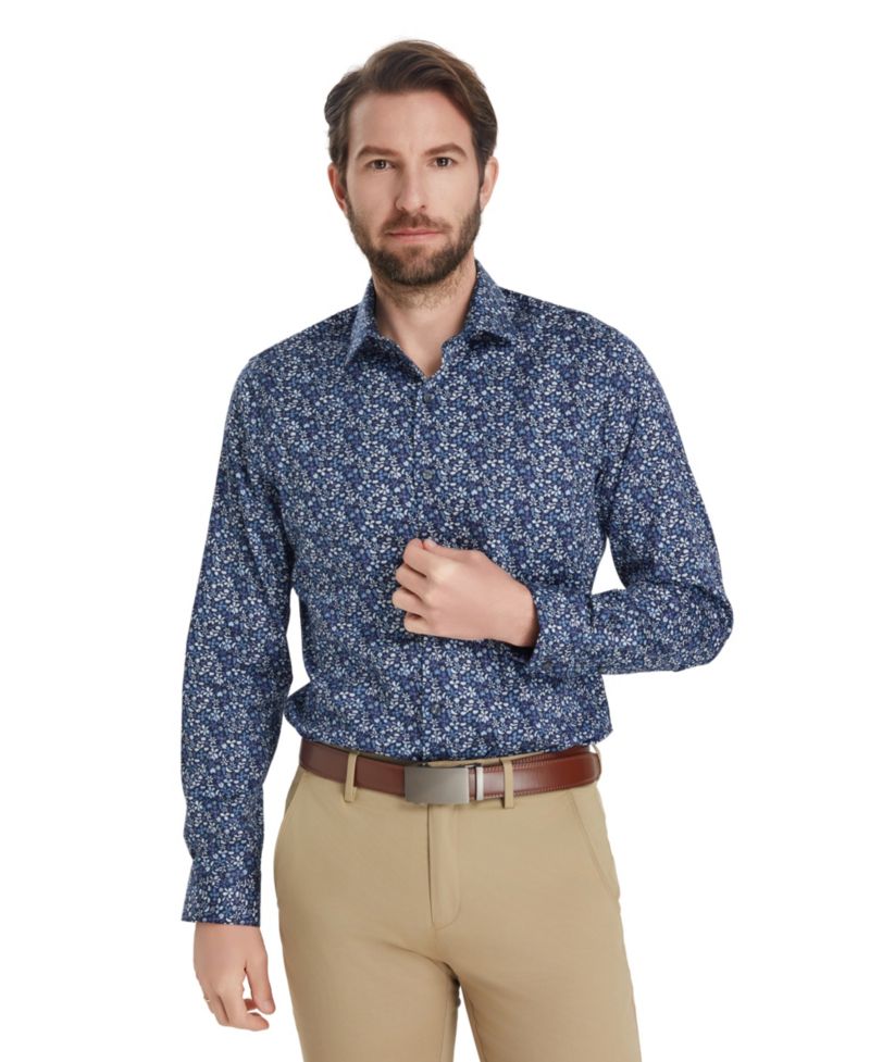 Men's Slim-Fit Pencil Floral Dress Shirt