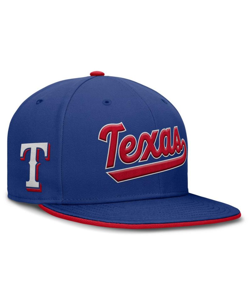 Men's Royal Texas Rangers True Performance Fitted Hat