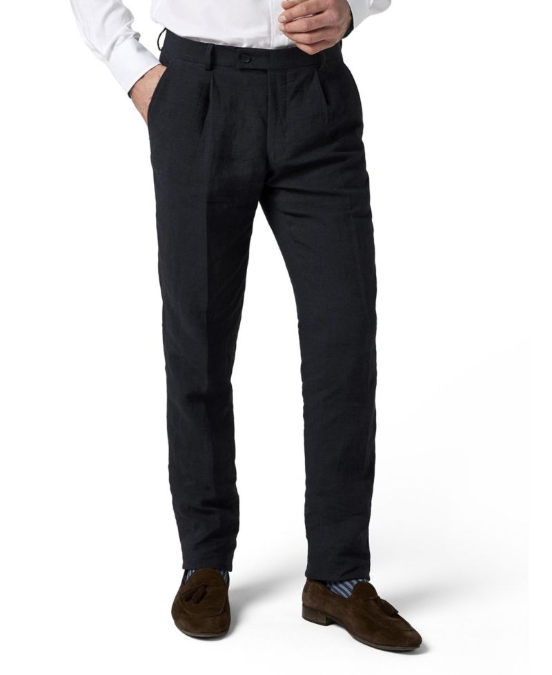Men's Linen Blend Tailored Trousers