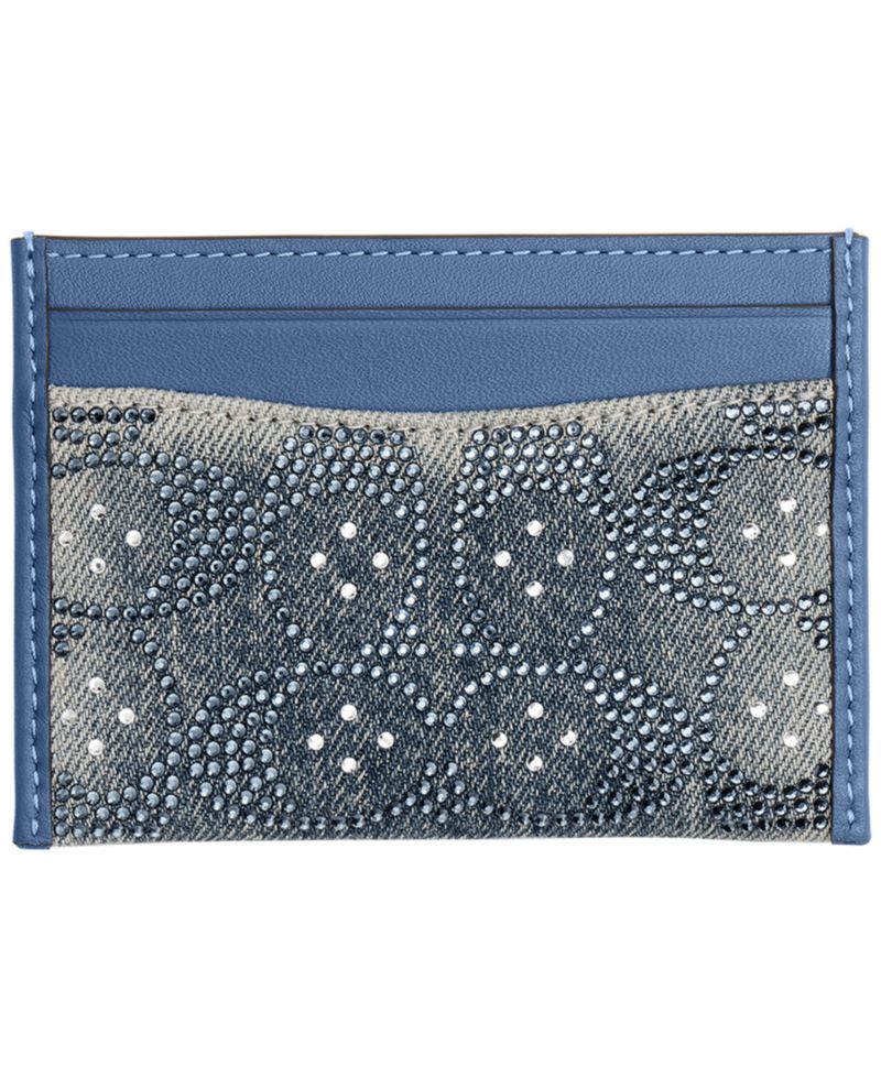 Essential Crystal Denim Signature Card Case
