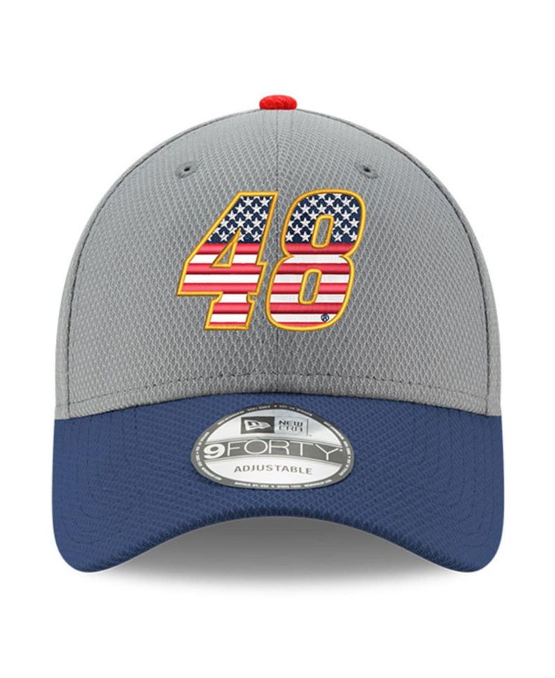 Men's Gray/Navy Alex Bowman Salute 9FORTY Adjustable Hat