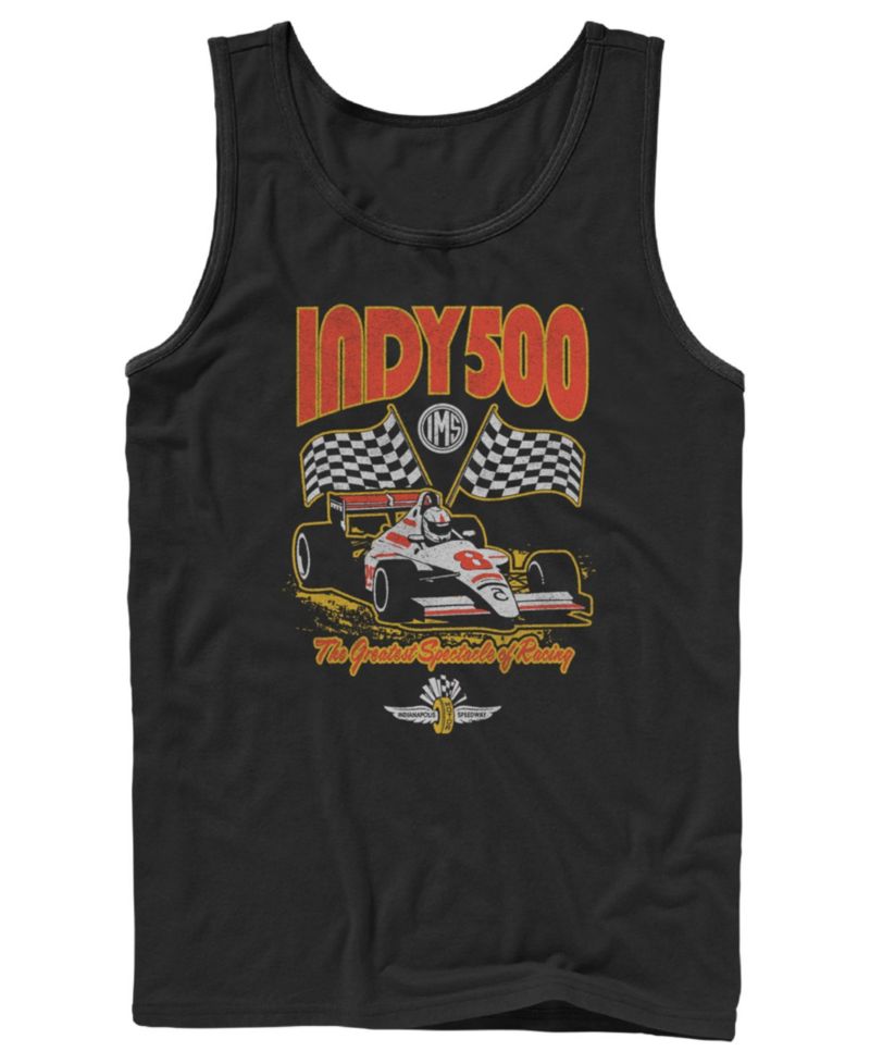 Men's Indy 500 Vintage Race Car Graphic Tank Top
