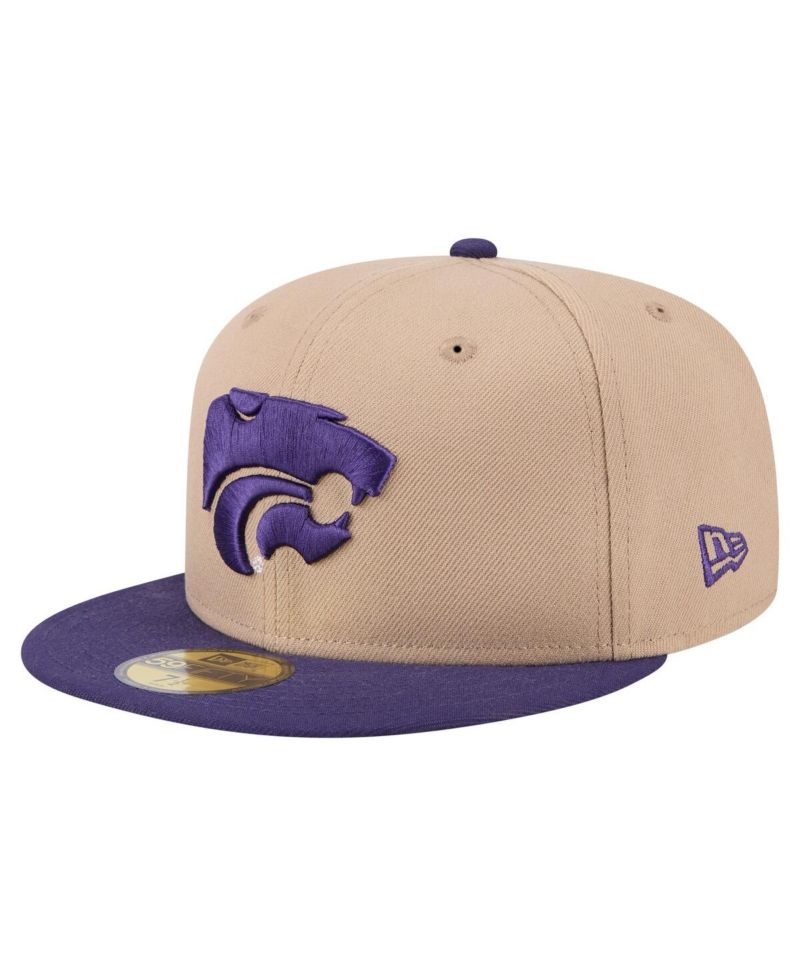Men's Khaki Kansas State Wildcats Two-Tone 59FIFTY Fitted Hat