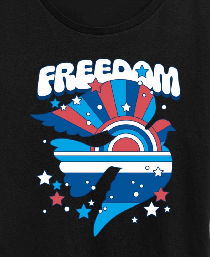 Plus Size Instant Message Freedom Dove Short-Sleeve Graphic T-Shirt
