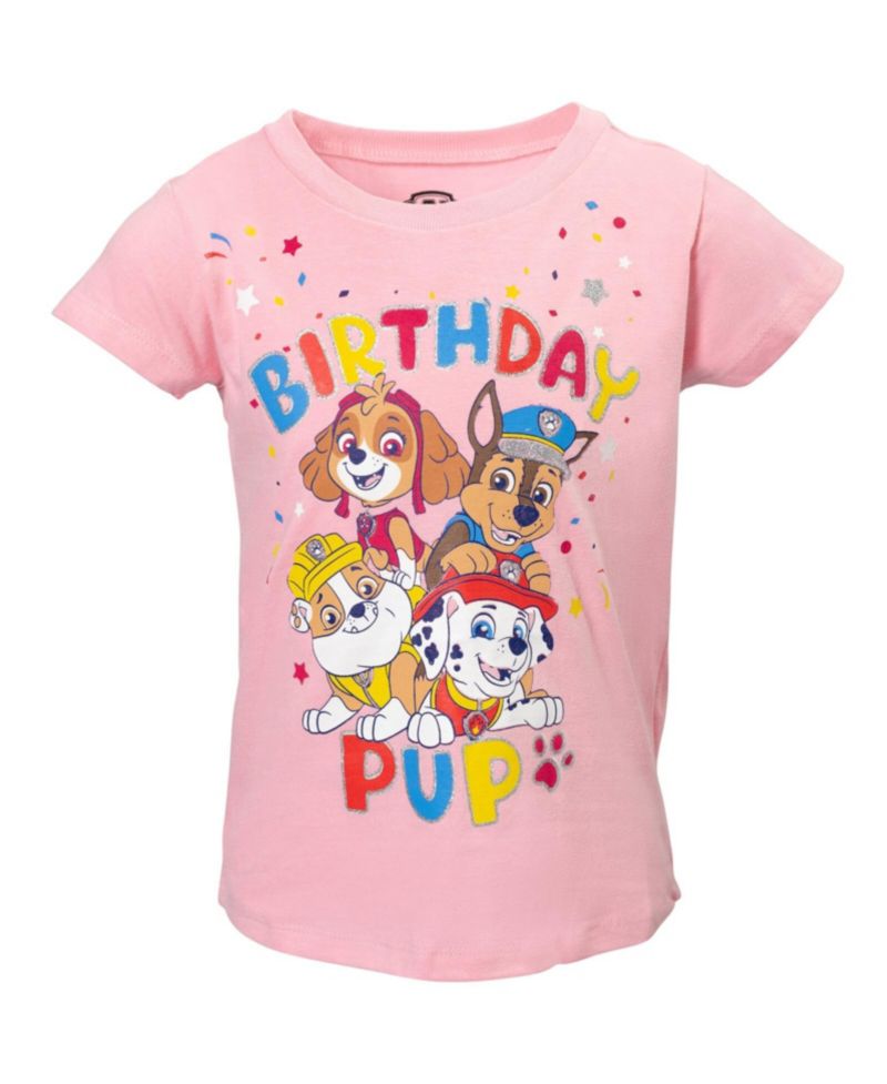 Toddler Girls Skye Rubble Chase Marshall Birthday T-Shirt