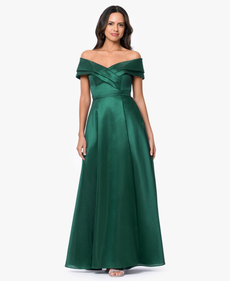 Women's Off-The-Shoulder Sweetheart Neck Ball Gown