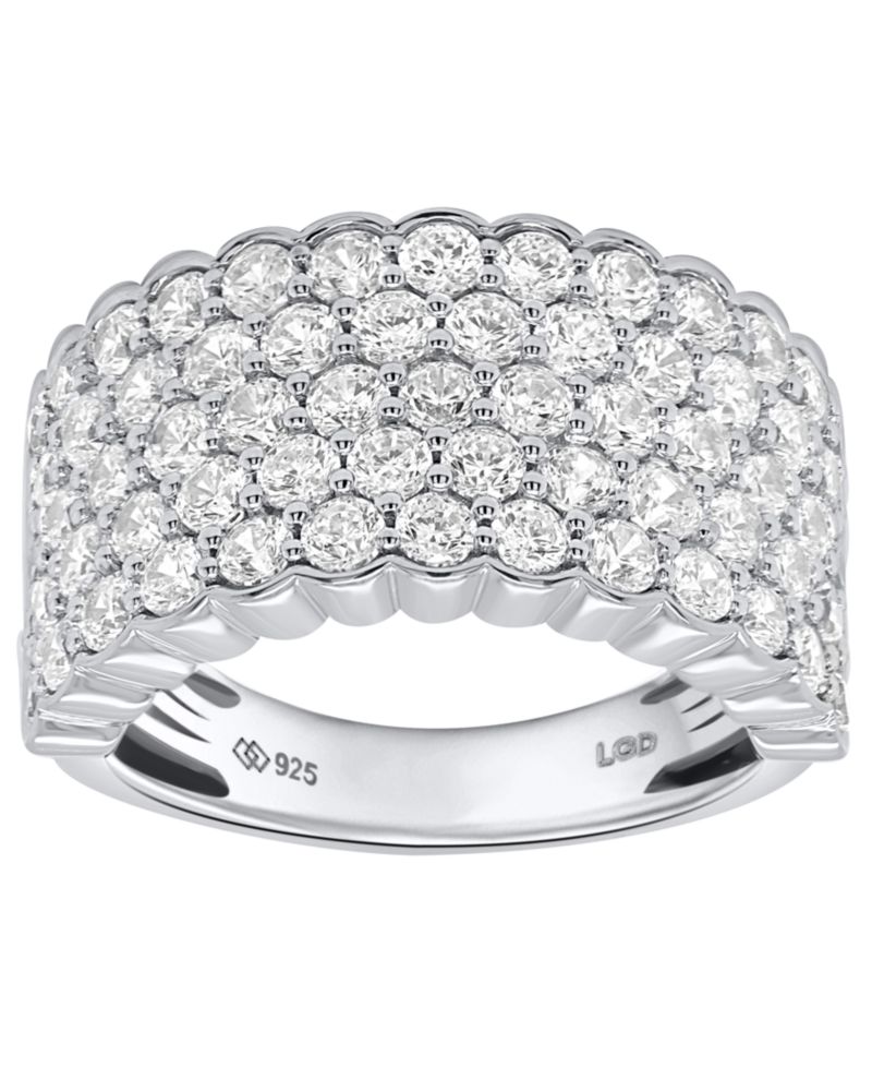 Lab-Grown Diamond Ring (3.ct. t.w.) in 14k Gold Plated Sterling Silver