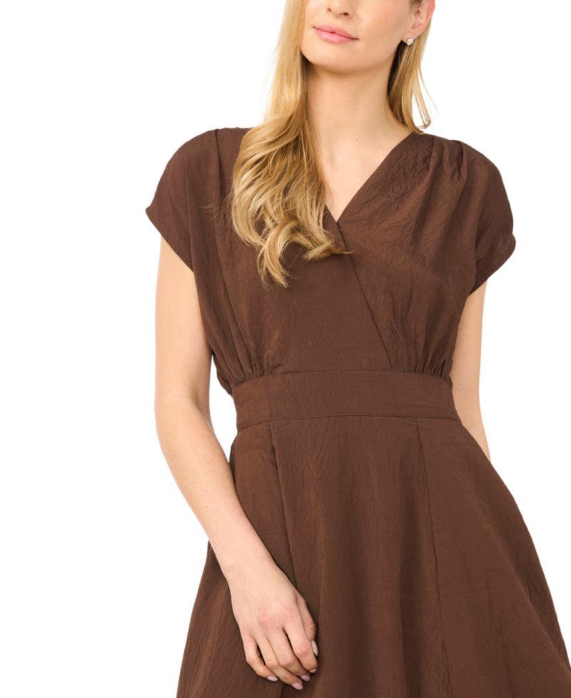 Women's V-Neck Midi Dress