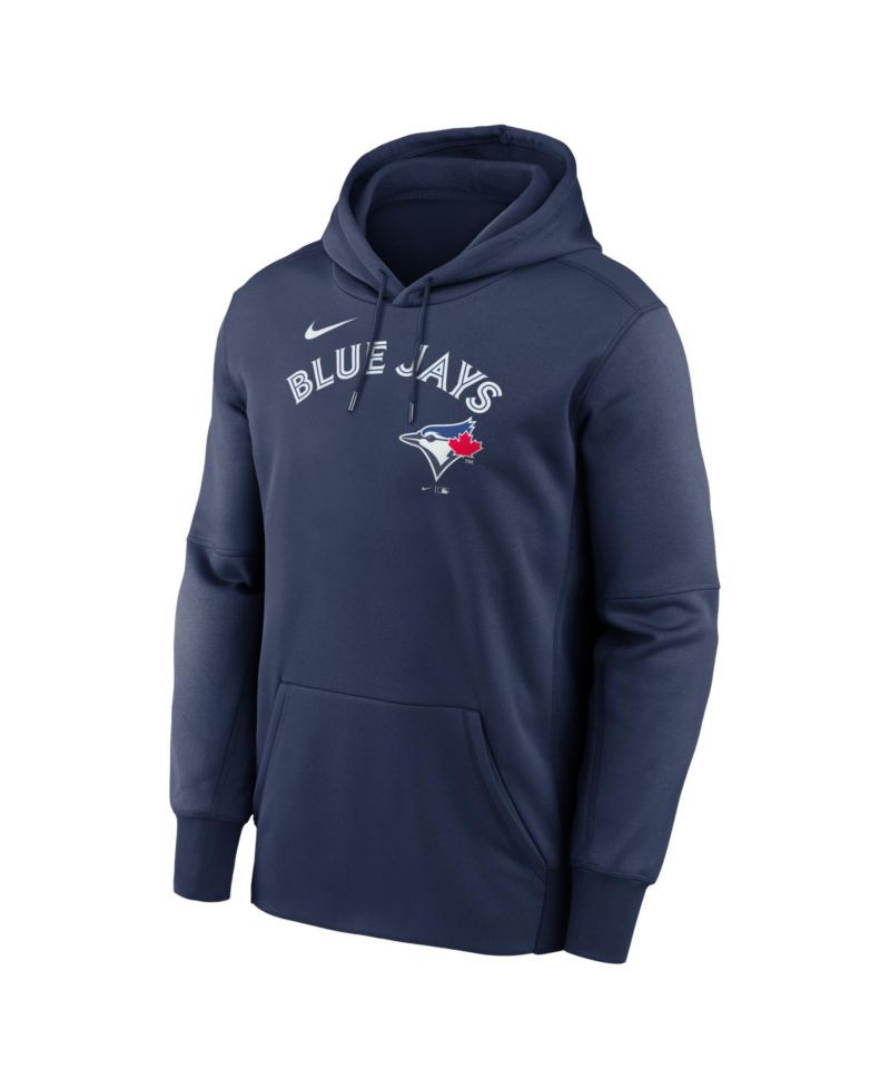 Men's Navy Toronto Blue Jays Primary Wordmark Therma Hoodie