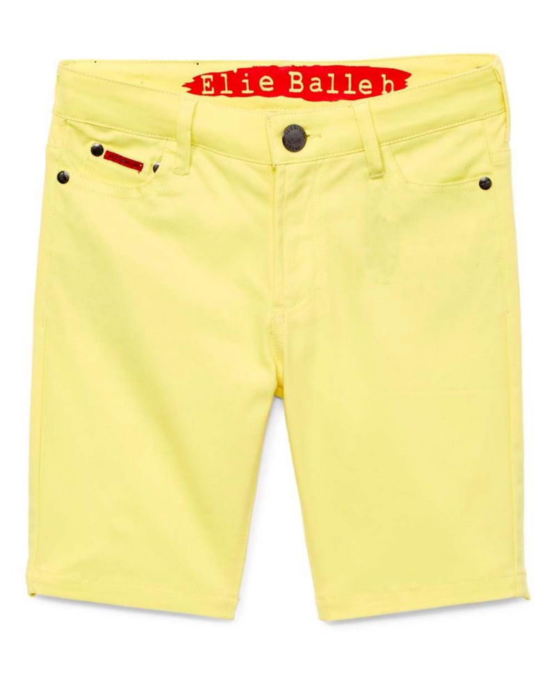 Big Boys Yellow Cotton Twill Short