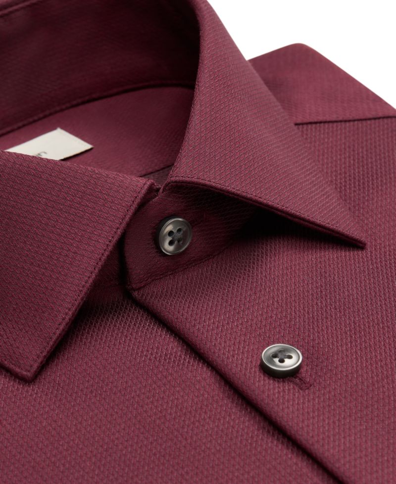 Men's Performance Wrinkle Free Slim-Fit Spread-Collar Dress Shirt