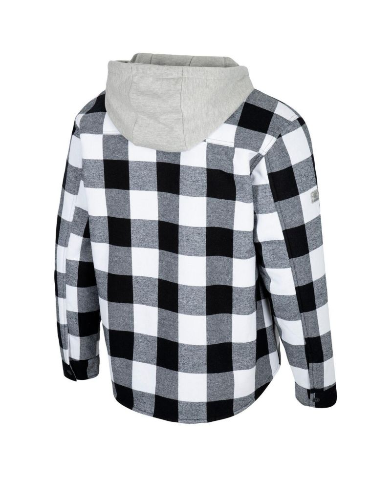 Men's Black/White TCU Horned Frogs Buffalo Plaid Full-Zip Jacket