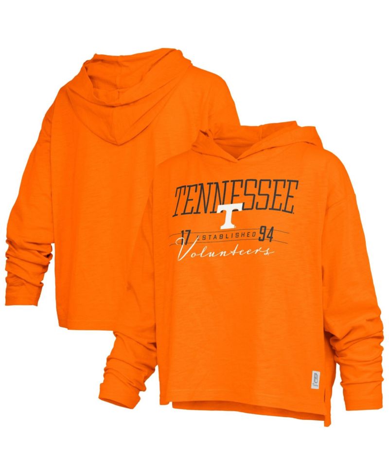 Women's Tennessee Orange Tennessee Volunteers Castillo Slub Waist Length Long Sleeve Hooded T-Shirt