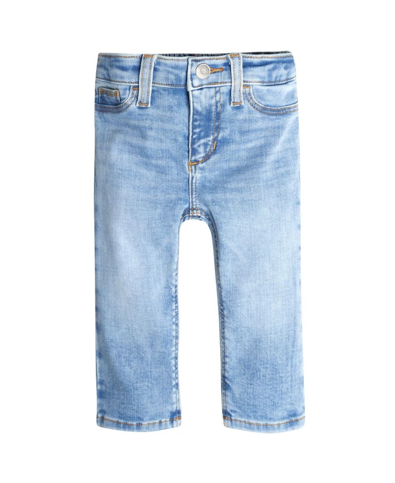 Baby Boys Neutral Straight Fit Jeans With Elastic Back