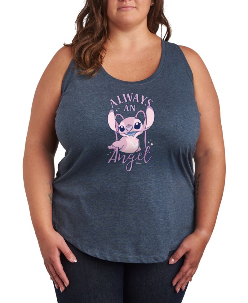 Plus Size Lilo Stitch Always an Angel Graphic Tank Top