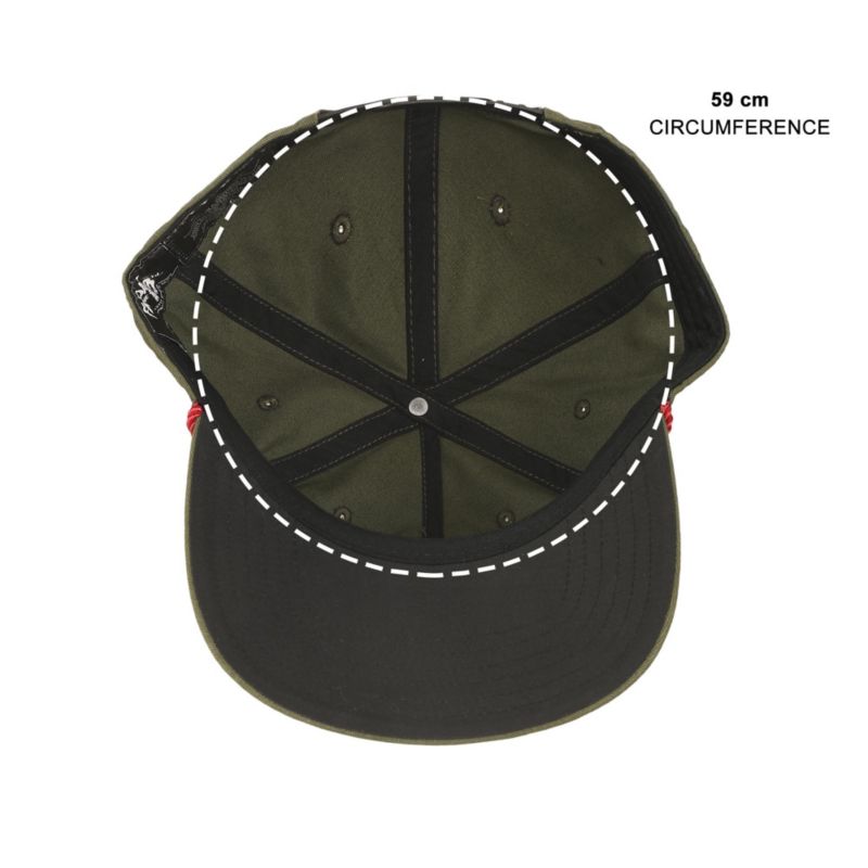 Men's Camp Crystal Lake Badge Green Retro Grandpa Snapback Hat
