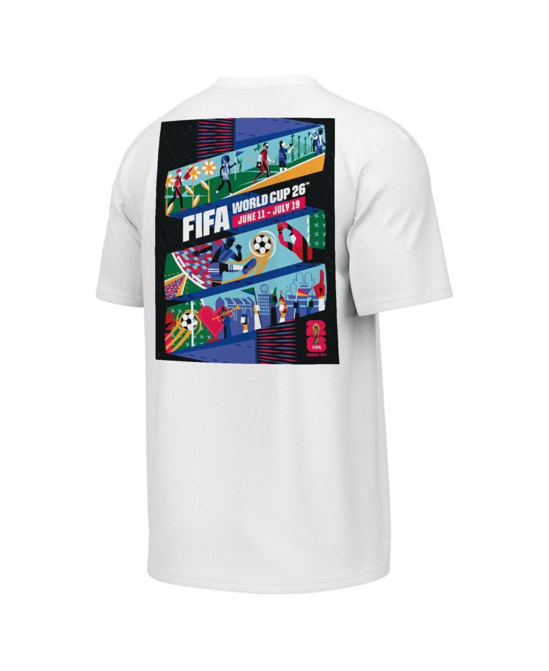 Men's White 2026 FIFA World Cup Kansas City Host City Poster Graphic T-Shirt