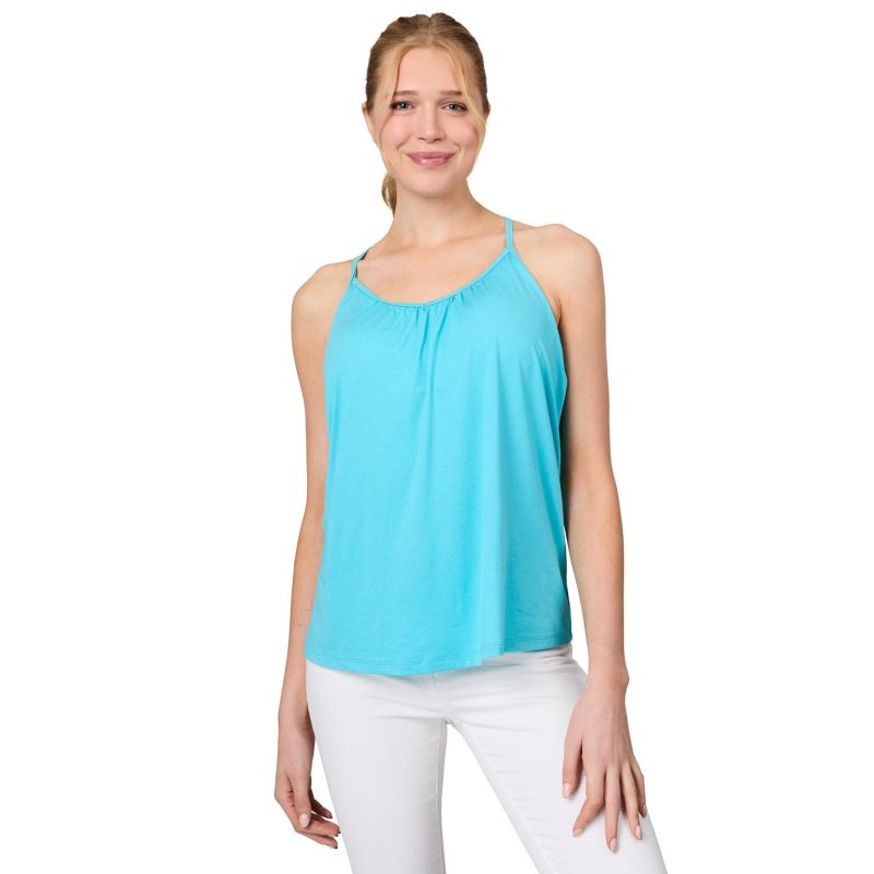 Women's Microtech Chill B Cool V-Neck Cami Top with Built-In Bra