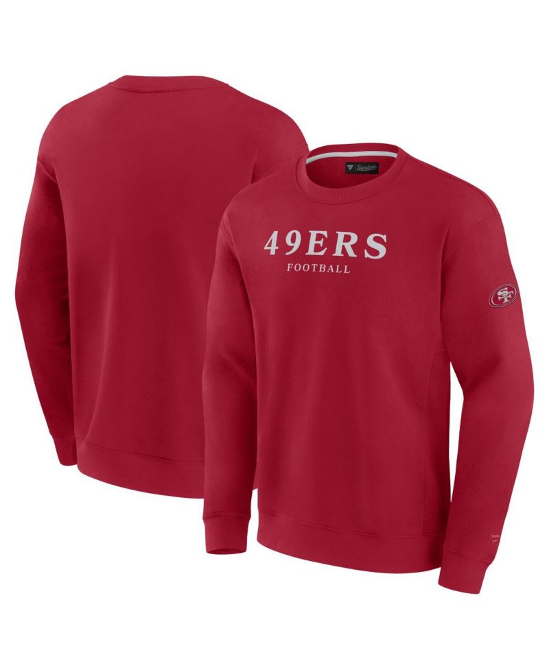 Men's and Women's Scarlet San Francisco 49ers Elements Unlimited Fleece Pullover Sweatshirt
