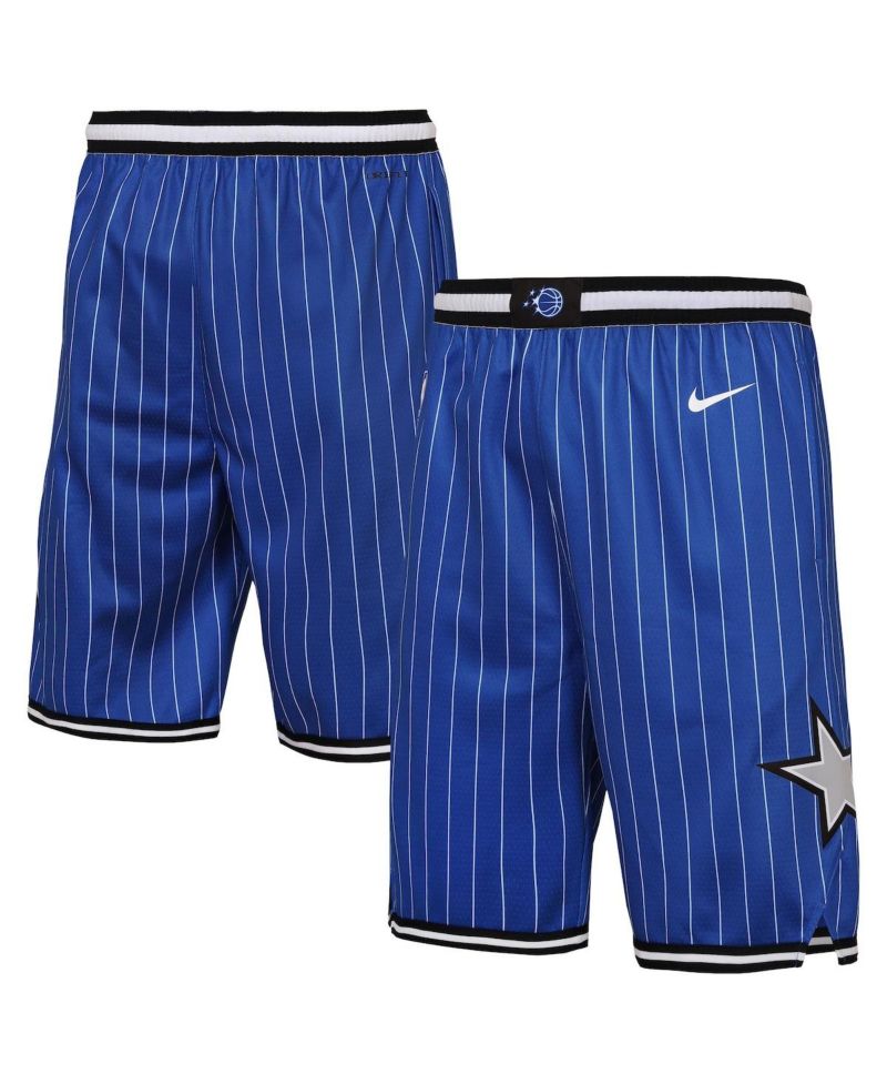 Big Boys and Girls Royal Orlando Magic Icon Edition Swingman Shorts