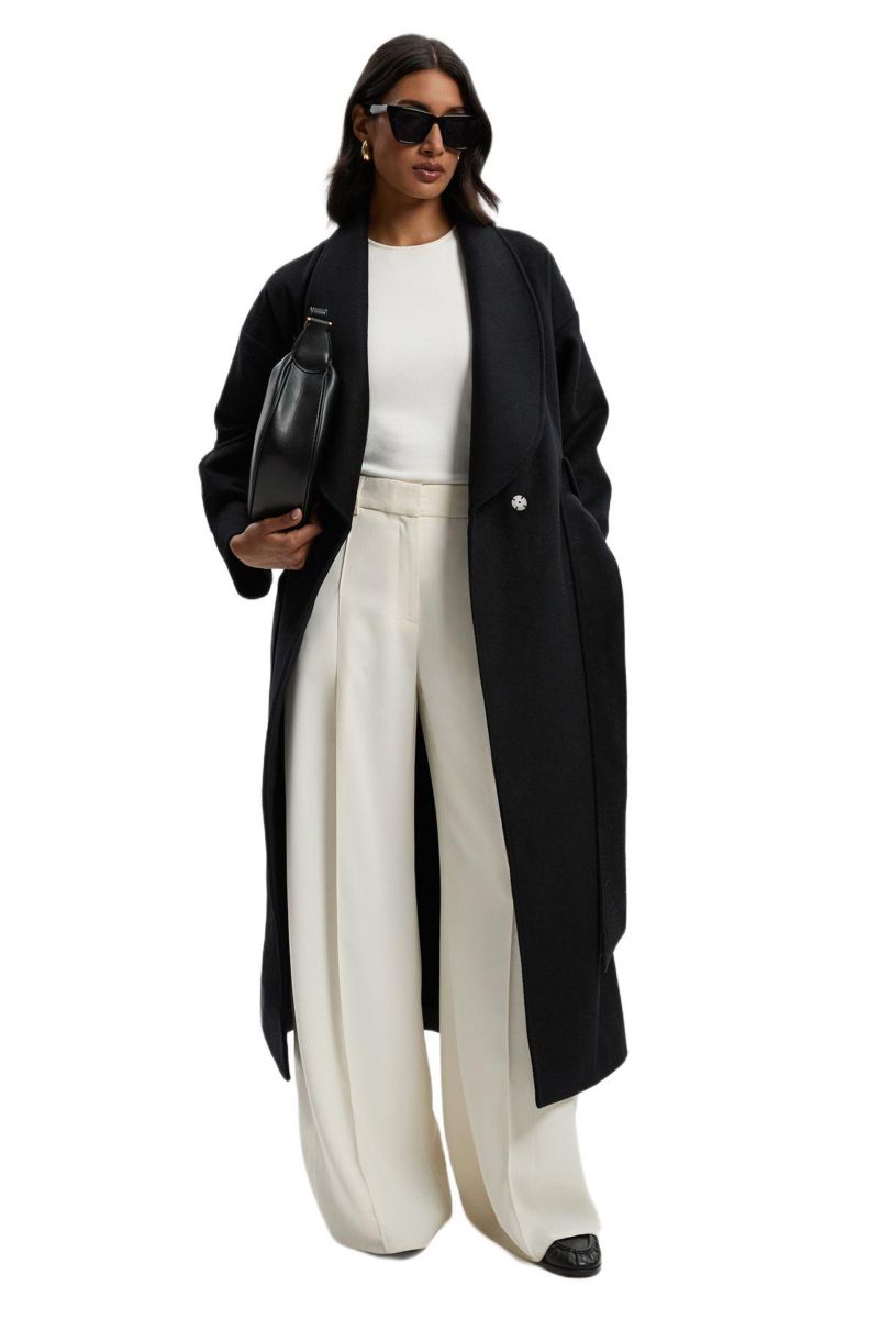 Women's Wrap Tailored Maxi Coat
