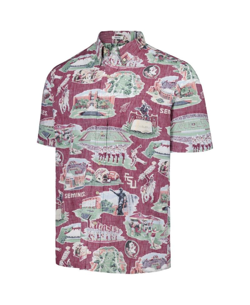 Men's Garnet Florida State Seminoles Scenic Button-Down Shirt