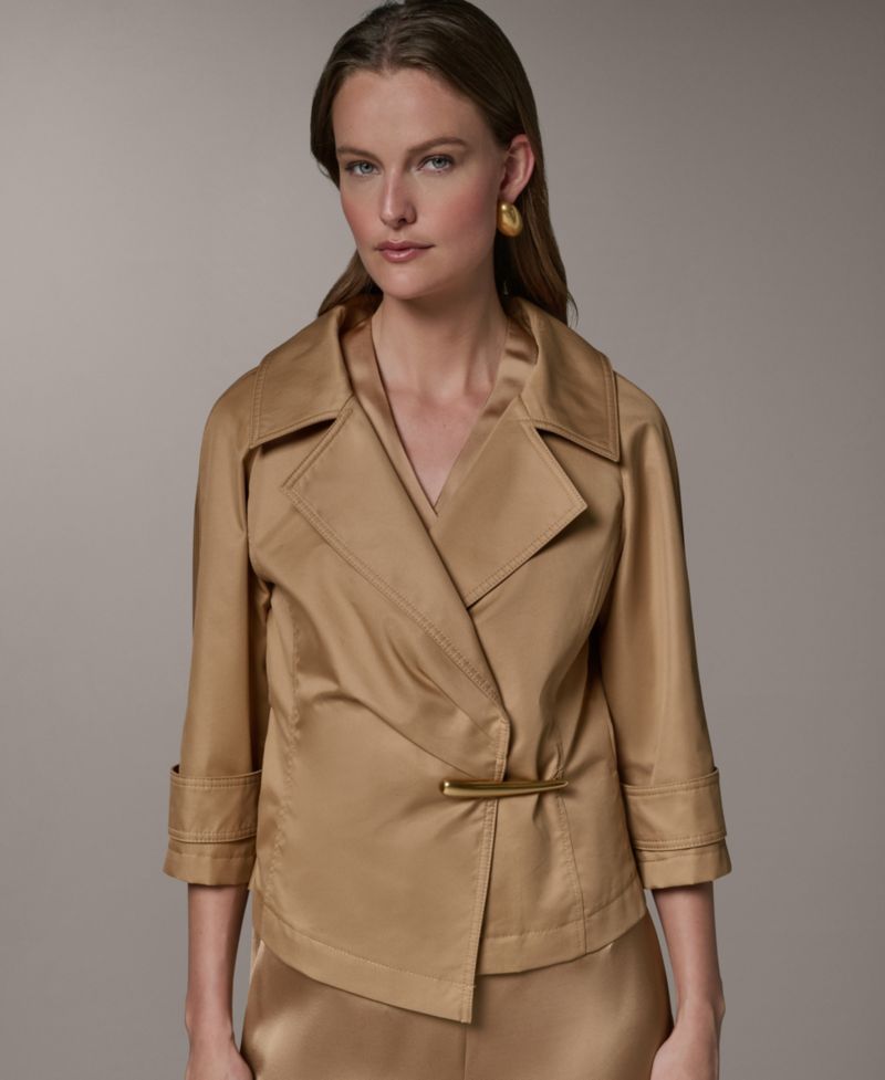 Women's Notch Lapel Bar Hardware Jacket