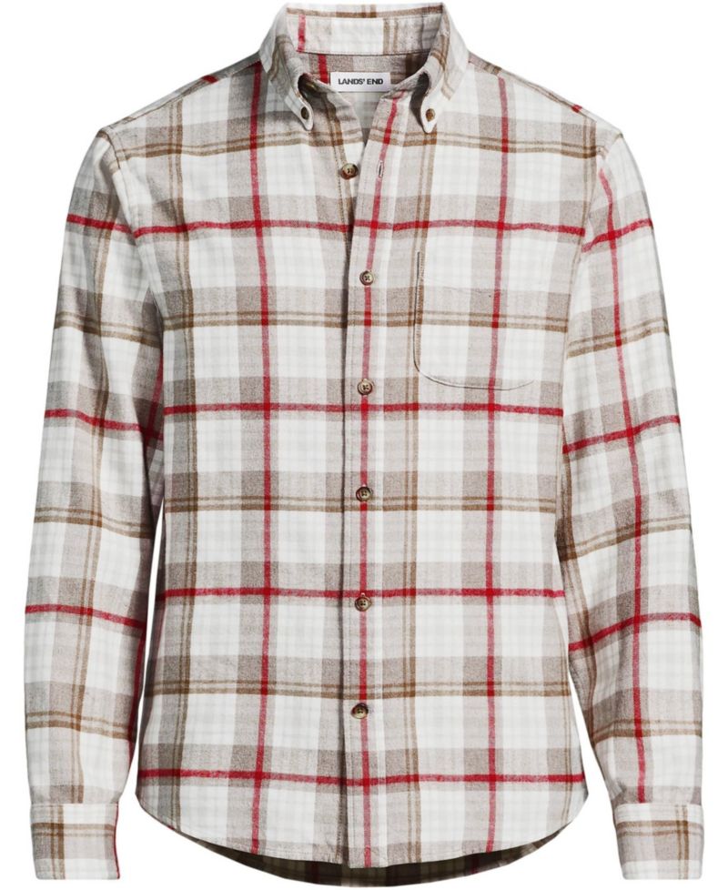 Слоновая кость/Серый/Красный Tartan Клетка
