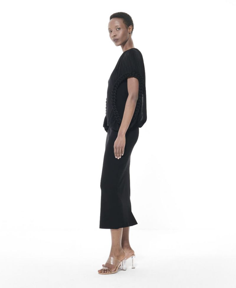Women's Knit Pencil Midi Skirt