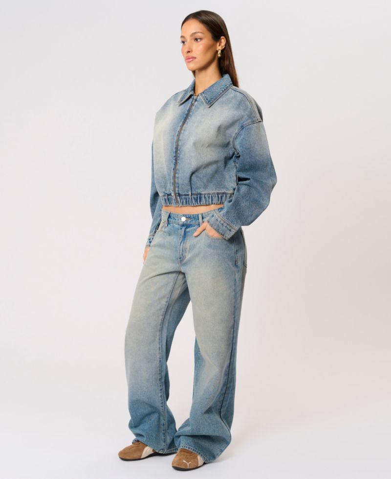 Women's Denim Full-Zip Jacket
