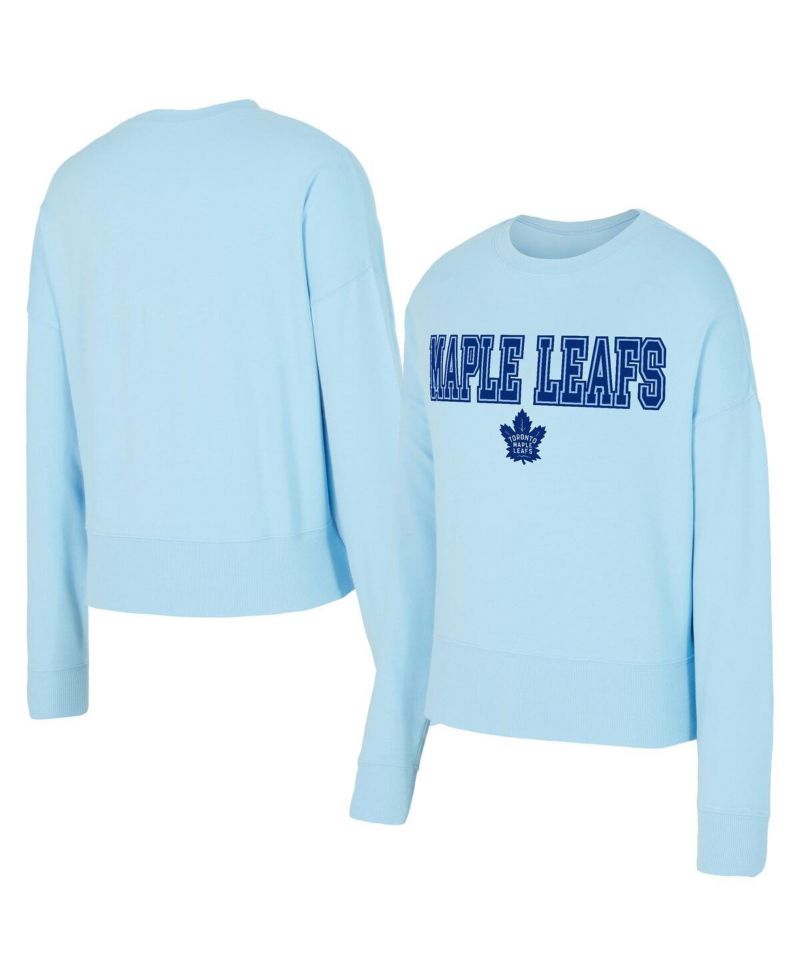 Women's Light Blue Toronto Maple Leaf's Tonal Pullover Tri-Blend Sweatshirt