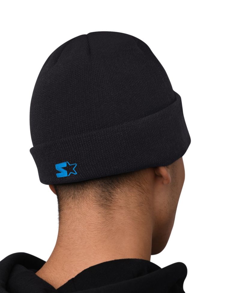 Men's Black Carolina Panthers Hoodie and Cuffed Knit Hat Combo Pack