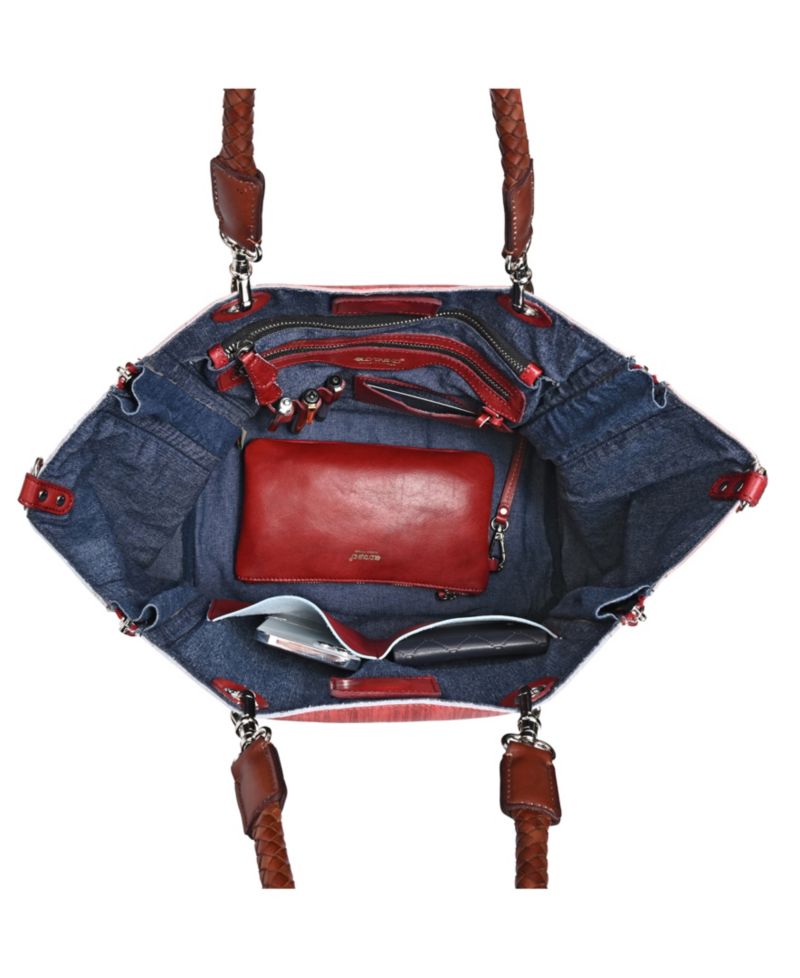 Women's Barracuda Hand Painted Clasp Closure Tote Bag