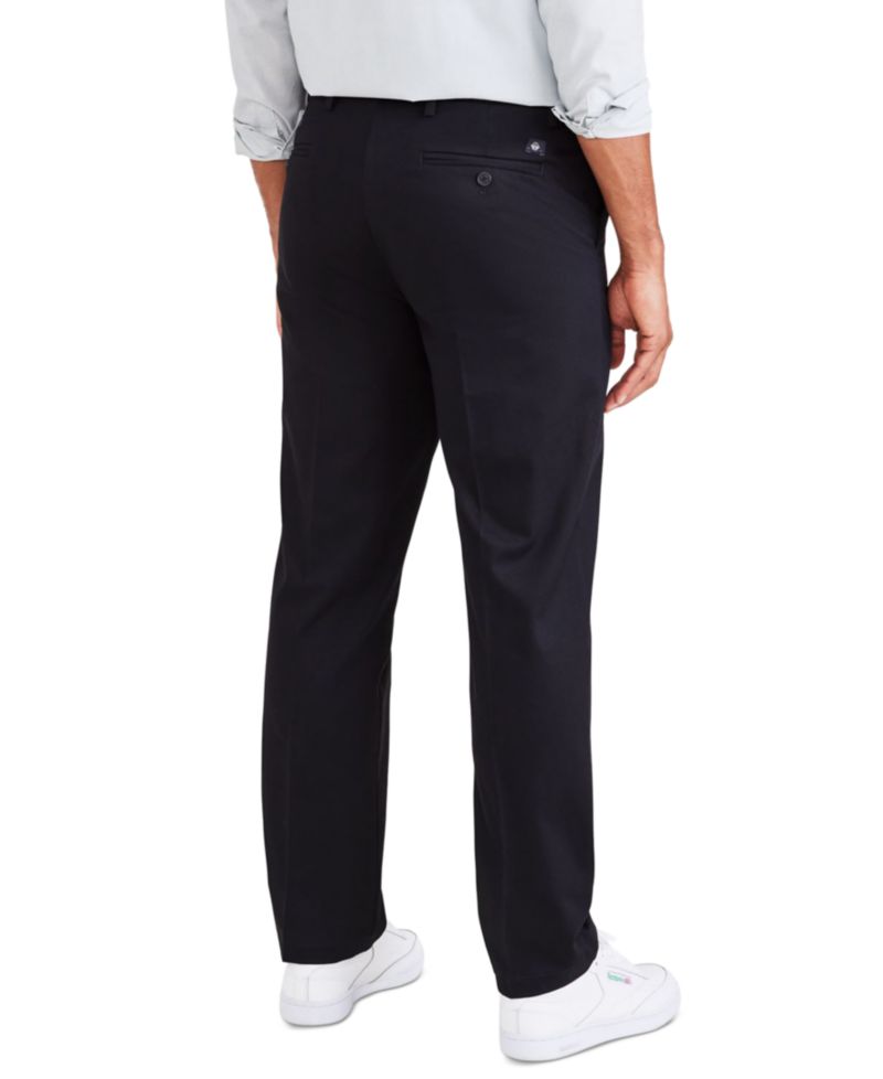 Men's Signature Straight Fit Iron Free Khaki Pants with Stain Defender