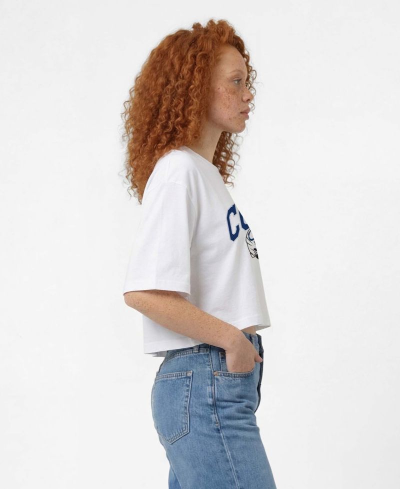 Women's Indianapolis Colts Boyfriend Cropped Oversized T-Shirt